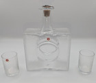Iittala Finland 3-piece Glass Decanter Set With Original Wooden Case