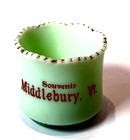 Middlebury Vt Vermont Uranium Custard Souvenir Antique Glass Trinket Cup