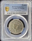 1939 Seychelles Silver Rupee   Pcgs Vf - Tooled