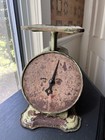 Antique Columbia Family Scale Working Chippy Sage Green Paint Patina 8 25 