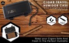 Pardo Portable Travel Cigar Humidor - Holds 5 Cigars