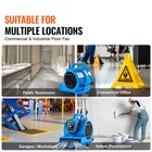 Uimoso 1360 Rpm 600 Cfm Air Mover Floor Blower With 4 Blowing Angles 3-speeds