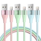 Iphone Charger  apple Mfi Certified  3pack 10ft Lightning Cable Fast Colorful