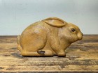 Vintage Louis Marx Rabbit Bunny Wind Up Toy Brown Celluloid Plastic Running 8 