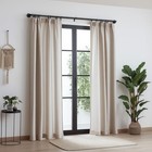 Industrial Curtain Rod 48 -86  Adjustable 1  Dia Wrap-around For Window  Black