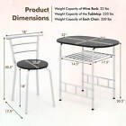 3 Piece Dining Set Table 2 Chairs Bistro Pub Home Kitchen Breakfast Furniture