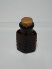 Antique Lilly Diamond Poison Bottle With Original Label And Cork 2 Brown Glass