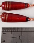 20  Vintage Red Art Glass Teardrop Shape Beaded Necklace   Earring Jewelry Set