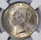 1886 Great Britain Silver Shilling Ngc Ms 66 Apricot Toning Top Pop