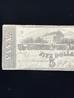 1863  5 Five Dollars Confederate States Of America Currency Note