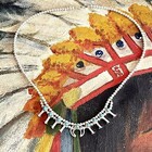 Baby Squash Blossom Necklace Signed Lar Larry Curley Navajo Turquoise Small Usa