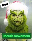 The Grinch Mask Mouth Movement  Latex  Hadmade 100   Christmas  Grinchys  Gif 