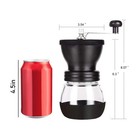 Manual Coffee Grinder  Ceramic Burr  2 Glass Jars  11oz Per Jar