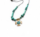 Turquoise   Silver Necklace  likely Native American Made 