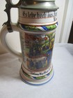 Antique 1911-1913 German Porcelain Regimental Stein Lithopane 17 Inft Regt Orff