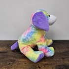 Ganz Webkinz Tie Dyed Puppy Hm385 Plush Dog No Code Purple Multicolor 