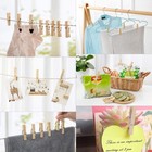 Lar Wooden Clothespins - Heavy Duty Wood Pegs Clothes Pins For Laundry