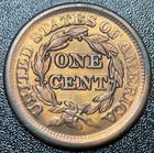 1851 Braided Hair Large Cent 1c Choice Xf Detail Cleaned