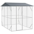 Bird Cage With Storage Anthracite Galvanized Steel Bird Aviary Spacious Vidaxl