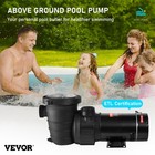 Swimming Pool Pump Above Ground Pool Pump 1 5 Hp 88 Gph W  Strainer