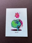 Marq Spusta Mini Bird On Manhole Light Blue Art Print Handbill 3 X 4 