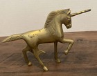 Vintage Mcm Brass Unicorn Figurine Statue Figure