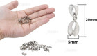 50 Pcs Metal Pendant Pinch Bails For Jewelry Making With Loop Charm Clasp