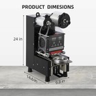 90 95mm Cup Sealing Machine Full Automatic Sealer 500-600 Cups h Digital Control