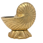 Vintage Brass Nautilus Shell Planter Mcm Hollywood Regency 7 75   h Korea