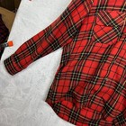 Vintage Jcpenney Wool Shirt Jacket Men s Red Plaid Quilt Lined Shacket - Medium