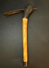 African War Axe From Congo Rare Antique W wood Handle Grip   Iron Axe Blade