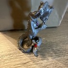 1992 Pewter Dragon Rawcliffe 2 75    Miniature Figurine Ruby Rich Red Crystal