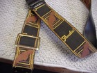   1970s Vintage Fender Guitar Strap Embroidered Woven Metal Buckle Straight Logo