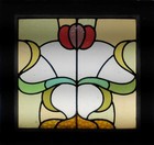 Decorative Floral Old English Leaded Stained Glass Window 22 x 21 