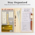 Premium Server Book - 5 12  X 7 91  Waiter Wallet Organizer Antique Floralia