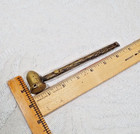 Vintage Brass Acorn Ice Breaker Nut Cracker Table Tuner Hammer Mallet