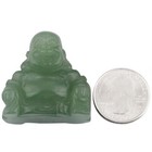 Green Aventurine Happy Buddha Crystal Figurine Carved Statue Pocket Stone Home D