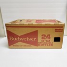 Vtg 1984 Budweiser Split Hinged Cardboard Beer Bottle Box Empty 24 12 Oz Read