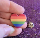  rainbow Heart Pride Month Tie Tack Lapel Pin - Perfect Gift  Fun   Very Unique 