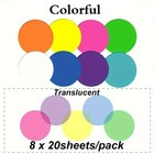 320pcs Waterproof Transparent Sticky Notes Colorful Morandi Self-stick Notes