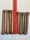 Wood Bobbins Spools Industrial Style Spindles 8  And 8 75  Wooden Quills Lot-10