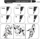 New 6 Size Calligraphy Pens For Writing Hand Lettering Drawing Art Marker Set