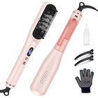 Ionic Hair Straightener Brush  Prizm Pro Steam Styling Tool For Women  Fast Heat