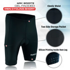Mens Cycling Shorts Gel Padded Side Pockets Mtb Road Bike Riding Breathable