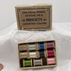 Vintage Midgets Sewing Silk Thread In Original Box 11 Spools Some Not Used