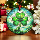 Irish Celtic Shamrock Ceramic Ornament For St Patrick s Day  Lucky Shamrock Hang