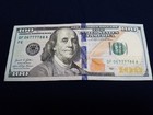 Us Federal Reserve Note  100 Dollar Bill Fancy Serial Number Lucky 7s 4 In A Row