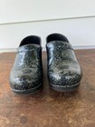 Dansko Professional Glitter Black Clogs Womens Slip-on Shoes Size 38