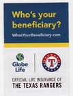 2023 Texas Rangers Regular Season Pocket Schedule Globe Life Insurance Version