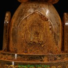 9 6  vieux Tibet Tib  tain Cristal Dor   Sculpt   Bouddha Relique Stupa Pagode Tour